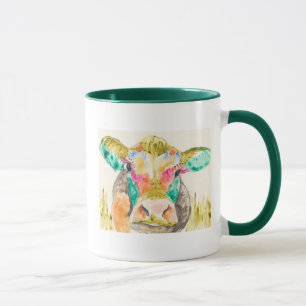 Färgstark teckningsdesign mugg