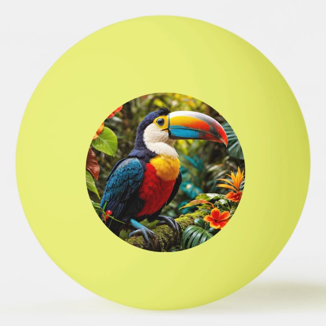 Färgstark Toucan Bird Pingisboll (Framsidan)
