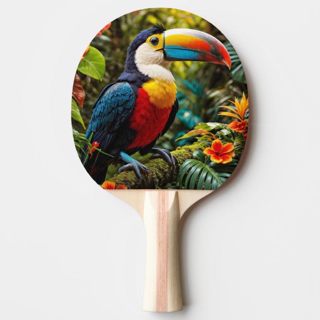 Färgstark Toucan Bird Pingisracket (Framsidan)