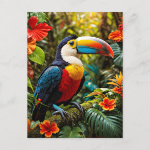 Färgstark Toucan Bird Vykort