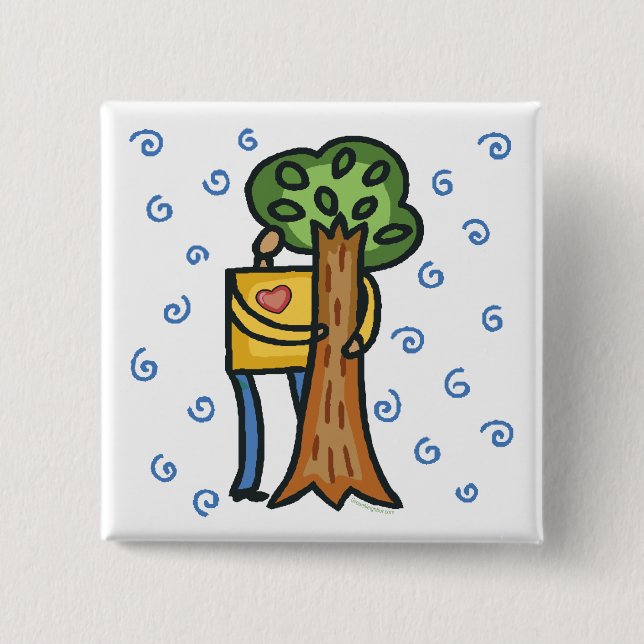 Färgstark Tree hugger Knapp (Framsida)