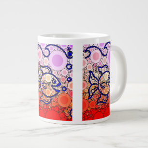 Färgstark under Sea Bubble Fish Swimming Mosaic Jumbo Mugg