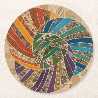 Färgstark Underlägg Papper Rund