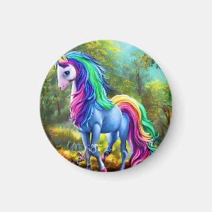 Färgstark Unicorn Horse Magnet