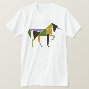 Färgstark Unicorn - Modern Abstrakt Elegant Tangra T Shirt