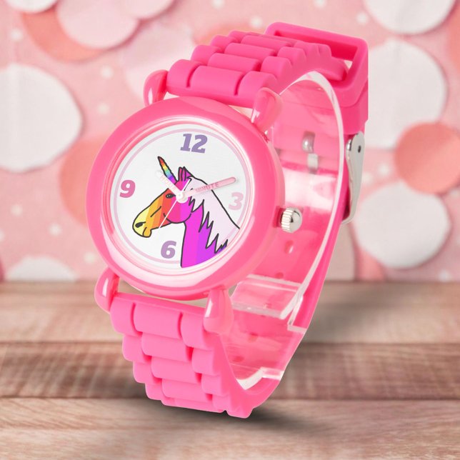 Färgstark Unicorn Rainbow Girly Armbandsur (Skapare uppladdad)