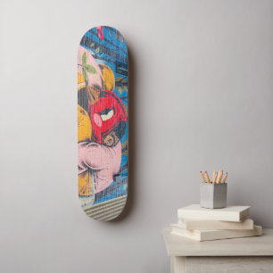 Färgstark unik graffiti mini skateboard bräda 18,5 cm