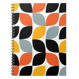 Färgstark, unik, trendig, löv i städerna anteckningsbok