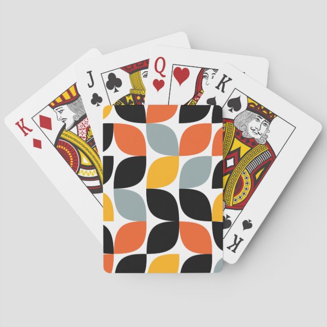 Färgstark, unik, trendig, löv i städerna casinokort (Baksidan)