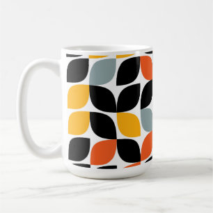 Färgstark, unik, trendig, löv i städerna kaffemugg