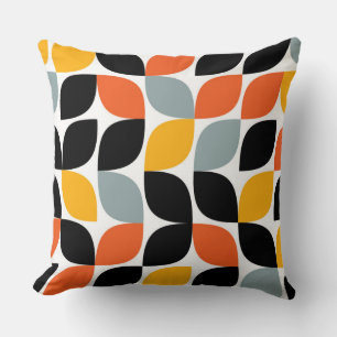 Färgstark, unik, trendig, löv i städerna kudde