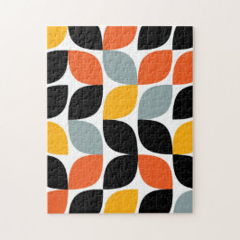 Färgstark, unik, trendig, löv i städerna pussel