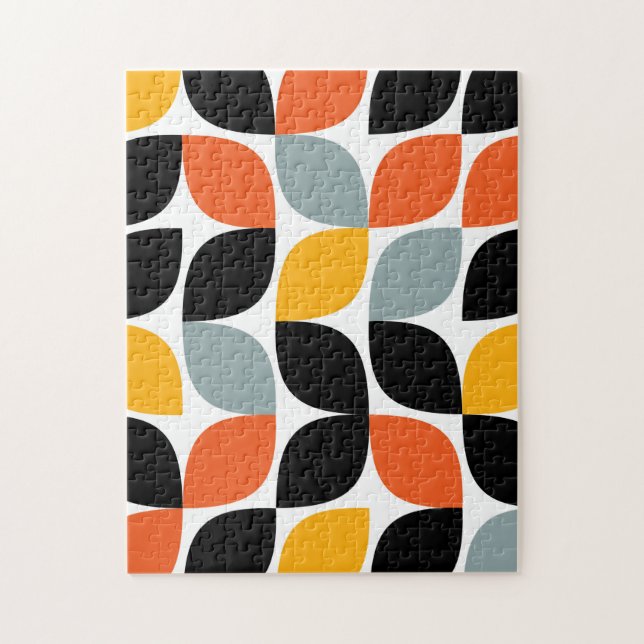 Färgstark, unik, trendig, löv i städerna pussel (Vertikal)