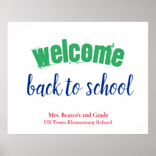 Färgstark välkomstsida Back to school Poster