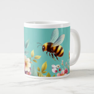 Färgstark, Vår/Blommigt bin Jumbo Mugg