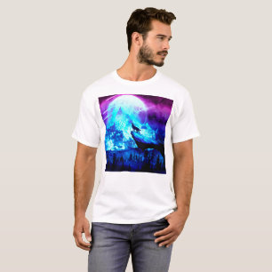 Färgstark varg t shirt