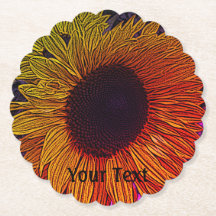 färgstark världsbild med stor gult solblomma