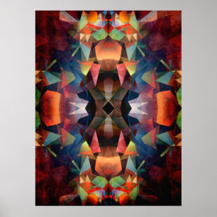 Färgstark Vintage Mandala Poster