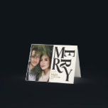 Färgstark vintage - merry chritsmas-foto meddelande<br><div class="desc">Färgfull grafisk typografi av vintage är ett färgämne som innehåller ritsmas-fotokort. En del av en fet roligt helgdag-samling.</div>