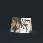 Färgstark vintage - merry chritsmas-foto meddelande<br><div class="desc">Färgfull grafisk typografi av vintage är ett färgämne som innehåller ritsmas-fotokort. En del av en fet roligt helgdag-samling.</div>