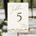Färgstark Wildblomma | Beige Bordsnummer<br><div class="desc">Den här färgade vilda blomman | bordsnumret för beige är perfekten för din lilla, vismska boho-regnbåge sommaren bröllop. Den ljusa, förtjusande rosan, gulten, orangen och blommigten guld färg i ge känner sig som en vintage av minsta möjliga elegant-vår-hippie -trädgård. Den moderna designen är konst och delikat och ger en klassisk,...</div>