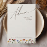 Färgstark Wildblomma | Beige Bröllop Adapter Rådkort<br><div class="desc">Den här färgade vilda blomman | Rådgivningskort för beige bröllop är perfekt för din lilla, vismska boho-regnbåge sommaren bröllop. Den ljusa, förtjusande rosan, gulten, orangen och blommigten guld färg i ge känner sig som en vintage av minsta möjliga elegant-vår-hippie -trädgård. Den moderna designen är konst och delikat och ger en...</div>