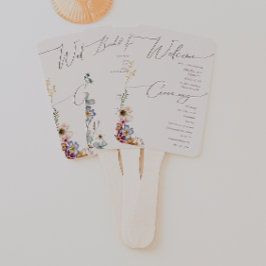 Färgstark Wildblomma | Beige Bröllopsprogram Hand 