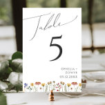 Färgstark Wildblomma | BORDSNUMMER<br><div class="desc">Den här färgade vilda blomman | bordsnummer är perfekt för din lilla, vismska boho-regnbåge sommaren bröllop. Den ljusa, förtjusande rosan, gulten, orangen och blommigten guld färg i ge känner sig som en vintage av minsta möjliga elegant-vår-hippie -trädgård. Den moderna designen är konst och delikat och ger en klassisk, jordfin ängsskugga...</div>