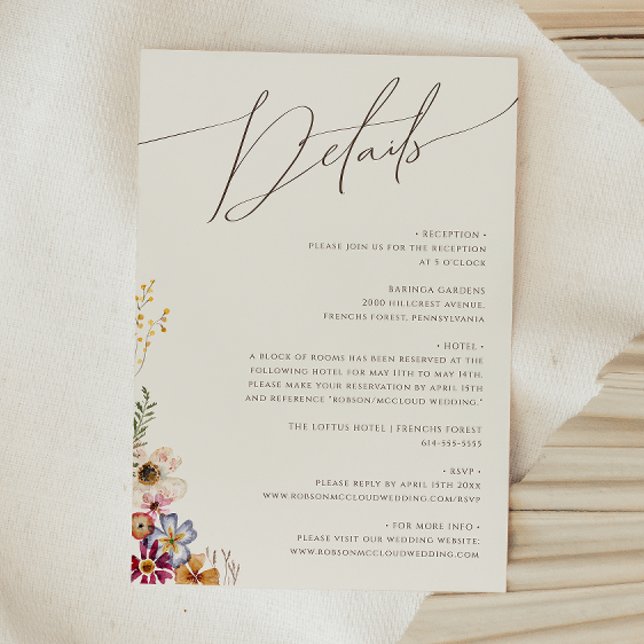 Färgstark Wildblomma | Information om Beige Garden Tilläggskort (Skapare uppladdad)