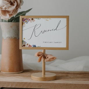 Färgstark Wildblomma Reserverad signatur