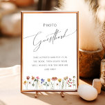 Färgstark Wildblomma | Undertecknad av Bok-fotogäs Poster<br><div class="desc">Den här färgade vilda blomman | Skuggfotogästskylten bok är perfekt för din lilla, vismska boho-regnbåge sommaren bröllop. Den ljusa, förtjusande rosan, gulten, orangen och blommigten guld färg i ge känner sig som en vintage av minsta möjliga elegant-vår-hippie -trädgård. Den moderna designen är konst och delikat och ger en klassisk, jordfin...</div>