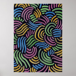 färgstarka abstrakter poster