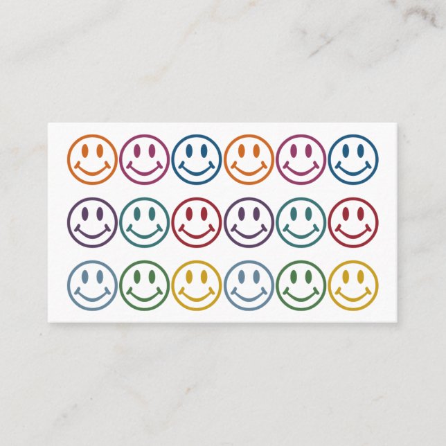 Färgstarka Affärskort Visitkort (Framsida)