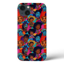 Färgstarka afrikanska kvinnor i blått