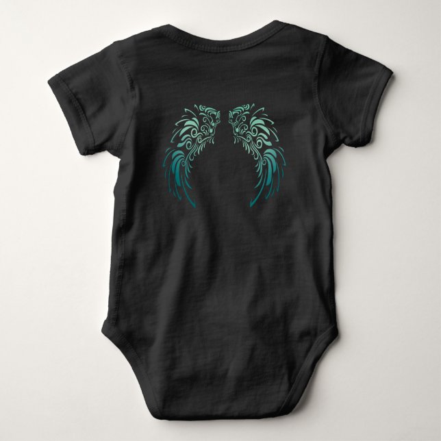Färgstarka ängelfjädrar   t shirt (Baksida)