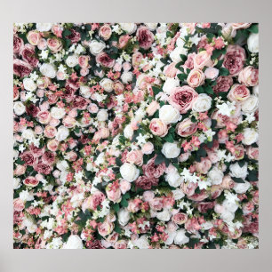 Färgstarka artificiella blommor: levande bakgrund poster