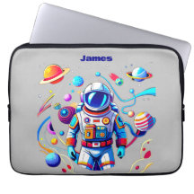 Färgstarka astronaut och Univers i fetstilt Färg