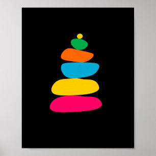 Färgstarka balansstenar poster