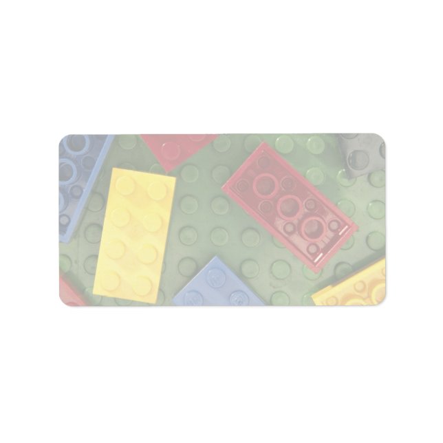 Färgstarka barns leksak adressetikett (Framsidan)