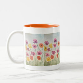Färgstarka Blommar Deluxe Mugg