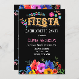 Färgstarka Blommigtar Fiesta Bachelorette Party Inbjudningar