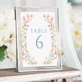 Färgstarka Bright Wildblommor Vår bröllop Inbjudningar