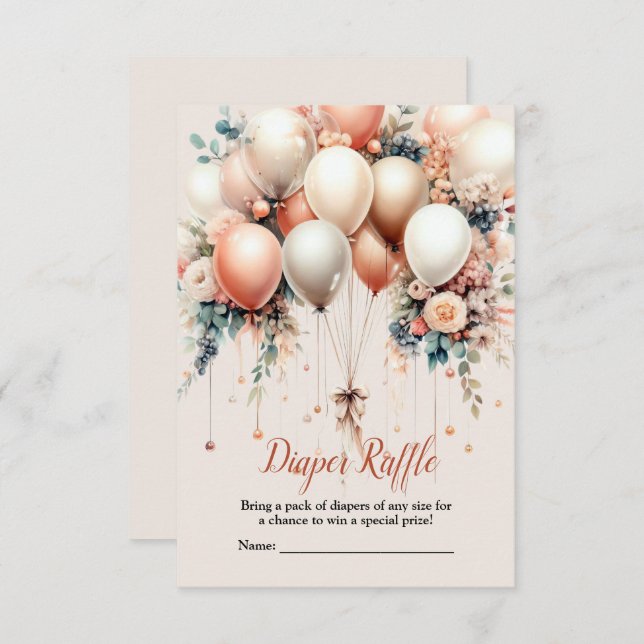 Färgstarka bubblor för babyskor Vita Blommigtar Tilläggskort (Fram/baksida)