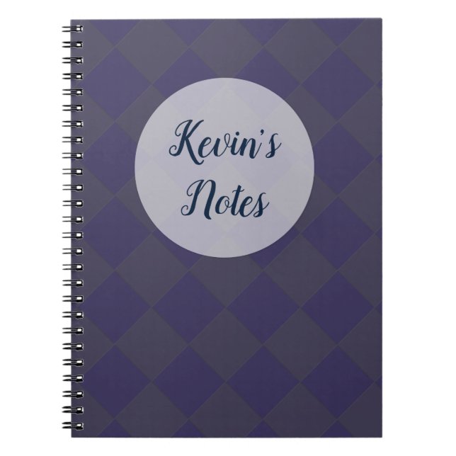 Färgstarka Checkers - blåsornas brus Anteckningsbok (Framsidan)