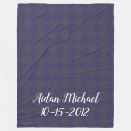 Färgstarka Checkers - blåsornas brus Fleecefilt