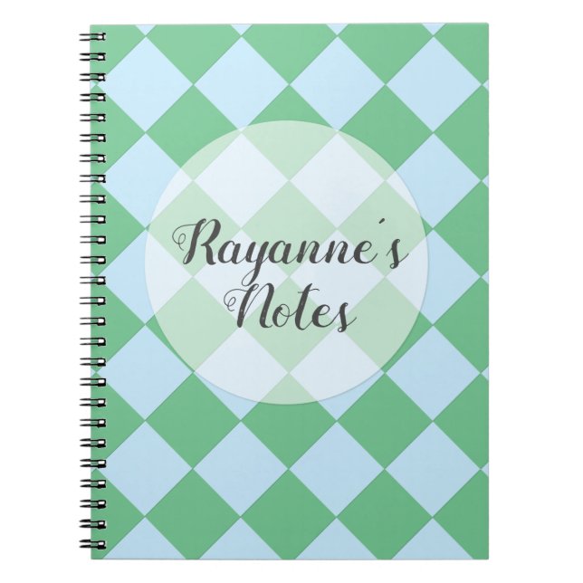 Färgstarka Checkers - färgton för färgton Anteckningsbok (Framsidan)