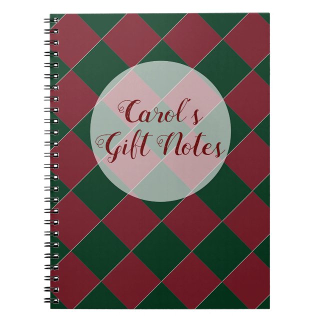 Färgstarka Checkers - Helgdag Hues Anteckningsbok (Framsidan)