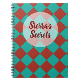 Färgstarka Checkers - sydvästra Stil Anteckningsbok