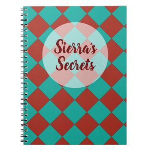 Färgstarka Checkers - sydvästra Stil Anteckningsbok