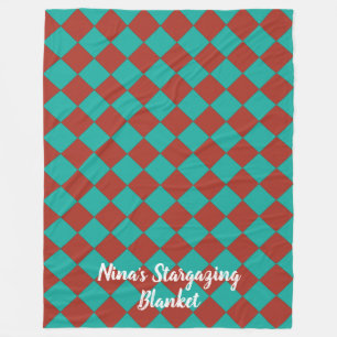 Färgstarka Checkers - sydvästra Stil Fleecefilt